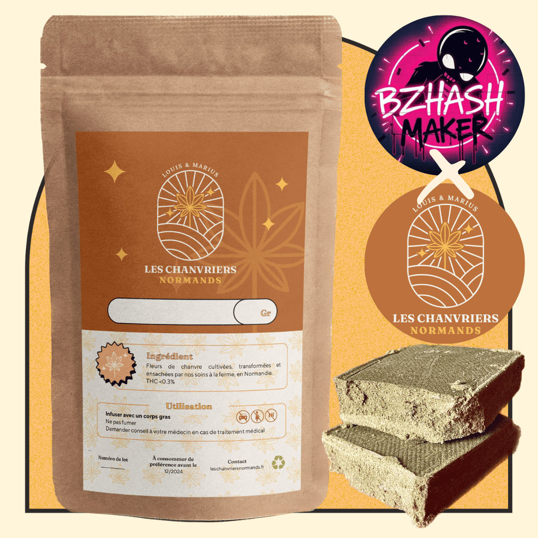 CARAMELO HASH PURE DRYSIFT - CHANVRIERS NORMANDS X BZHASH MAKER